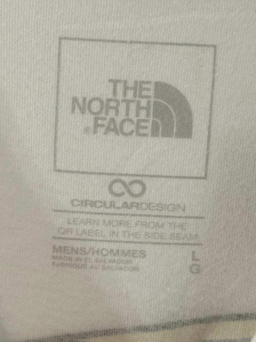 North Face Men's Large Crown Shyness White & Green Tee Circular Design - NWT